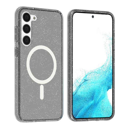 Samsung Galaxy S23 Mobilskal Glitter Magsafe - Svart image 1