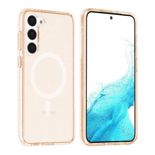 Samsung Galaxy S23 Mobilskal Glitter Magsafe - Guld image 1