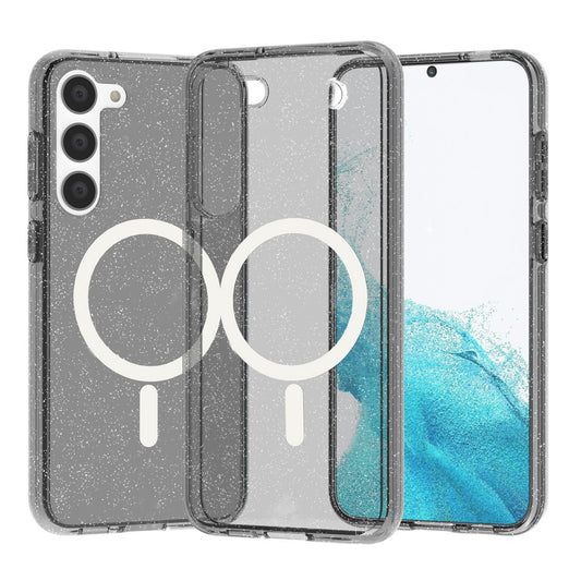 Samsung Galaxy S23 Plus Mobilskal Glitter Magsafe - Svart image 1