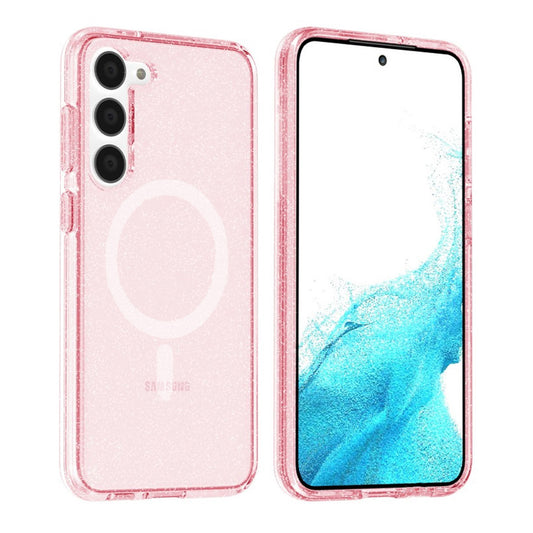 Samsung Galaxy S23 Plus Mobilskal Glitter Magsafe - Rosa image 1
