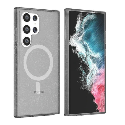Samsung Galaxy S23 Ultra Mobilskal Glitter Magsafe - Svart image 1