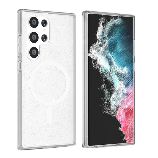 Samsung Galaxy S23 Ultra Mobilskal Glitter Magsafe - Transparent image 1