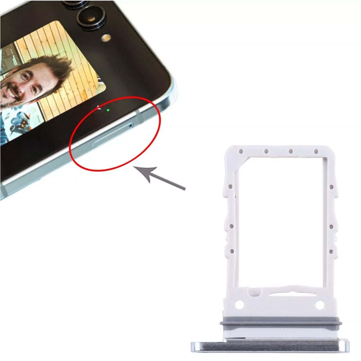 Samsung Galaxy Z Flip 5 Simkortshållare - Blå image 4