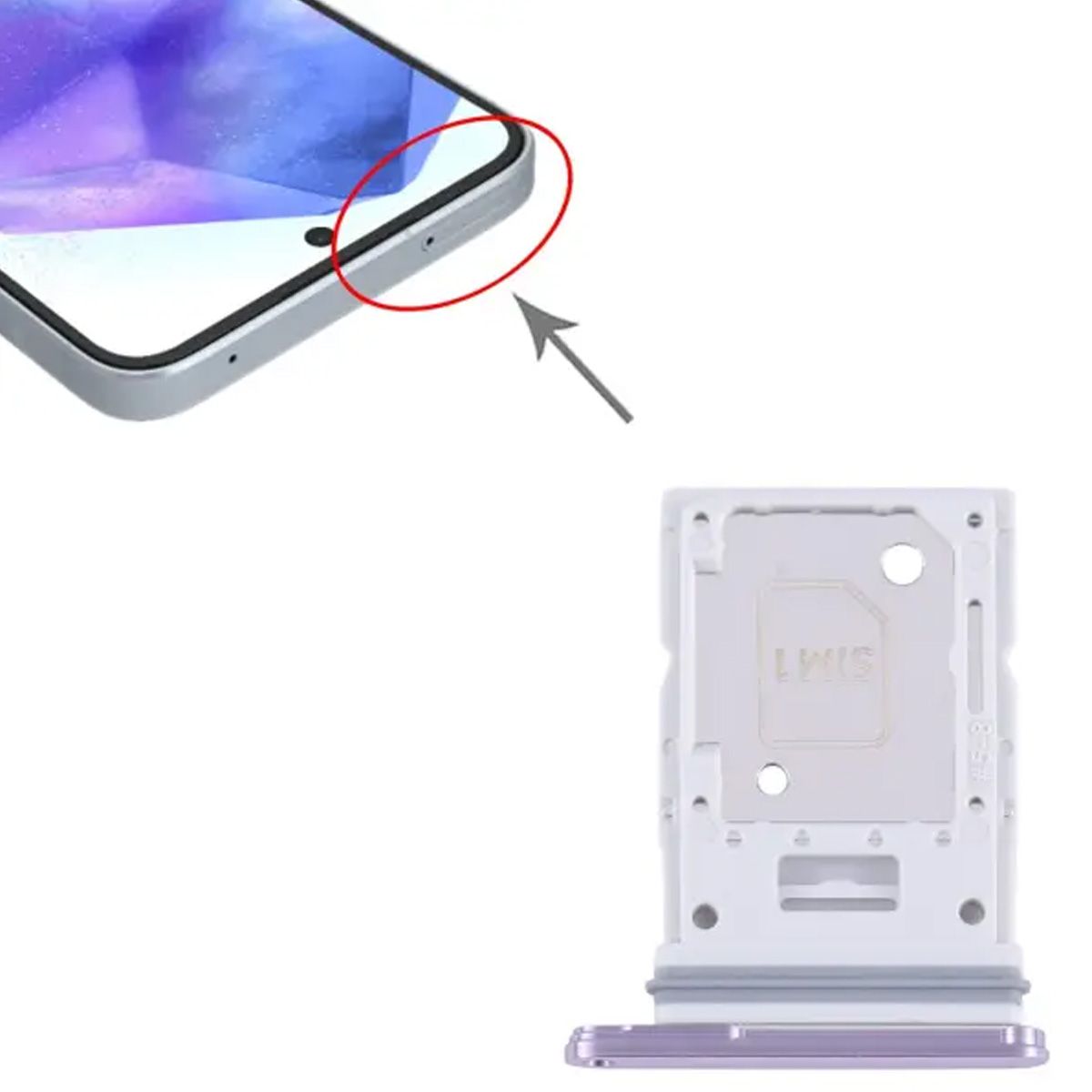 Samsung Galaxy A55 Simkortshållare - Lila image 4
