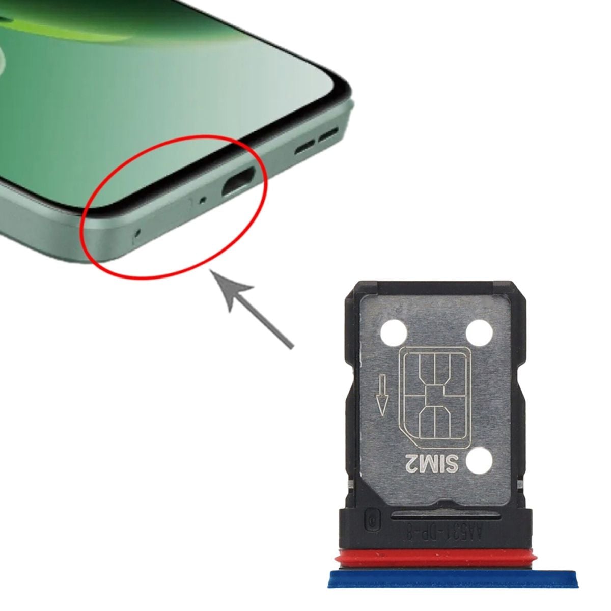 OnePlus Nord 3 5G Simkortshållare - Blå image 1