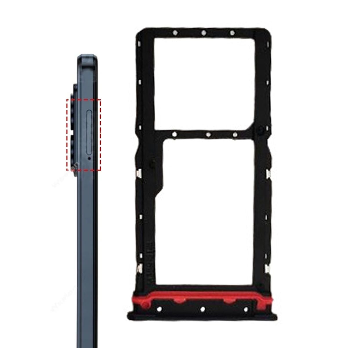 Motorola Moto G84 5G Simkortshållare - Svart image 1