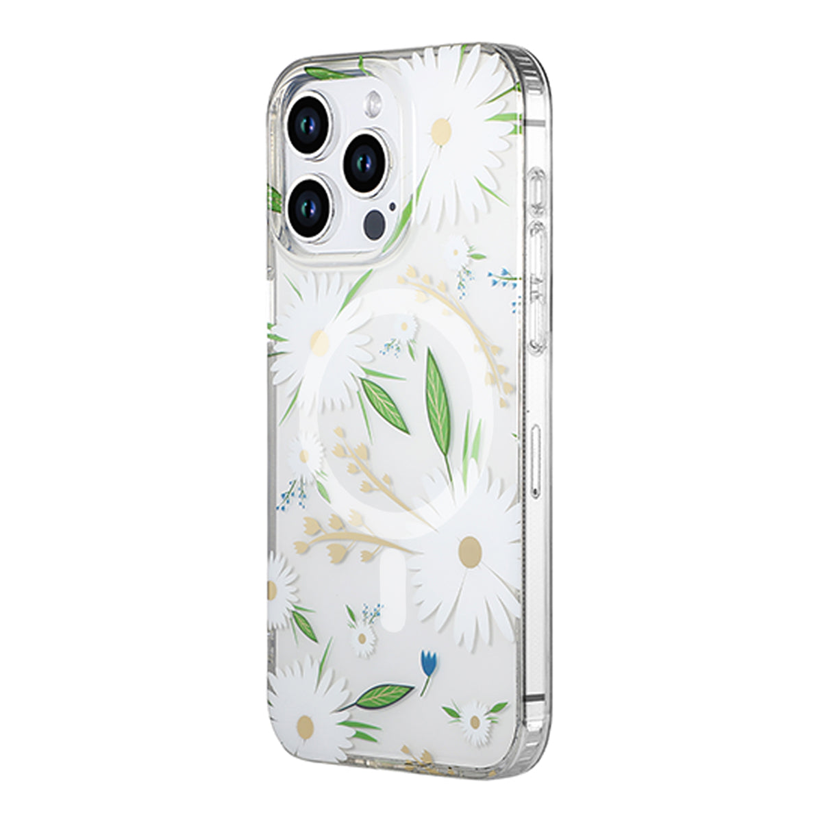 iPhone 15 Pro Max Mobilskal MagSafe - Blommor Vit image 2
