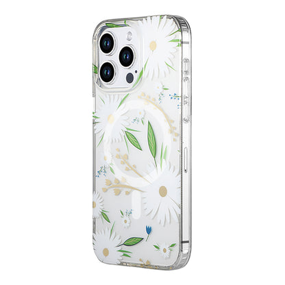 iPhone 15 Pro Max Mobilskal MagSafe - Blommor Vit image 2