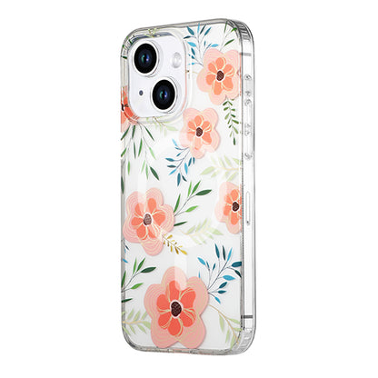 iPhone 15 Mobilskal MagSafe - Blommor Rosa image 2