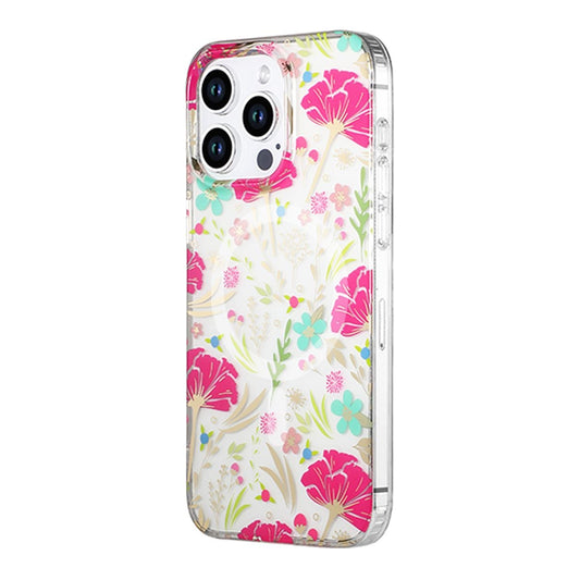 iPhone 14 Pro Mobilskal MagSafe - Blommor Röd/Grön image 2