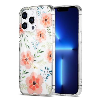 iPhone 13 Pro Mobilskal MagSafe - Blommor Rosa image 1