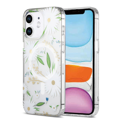 iPhone 11 Mobilskal MagSafe - Blommor Vit image 1