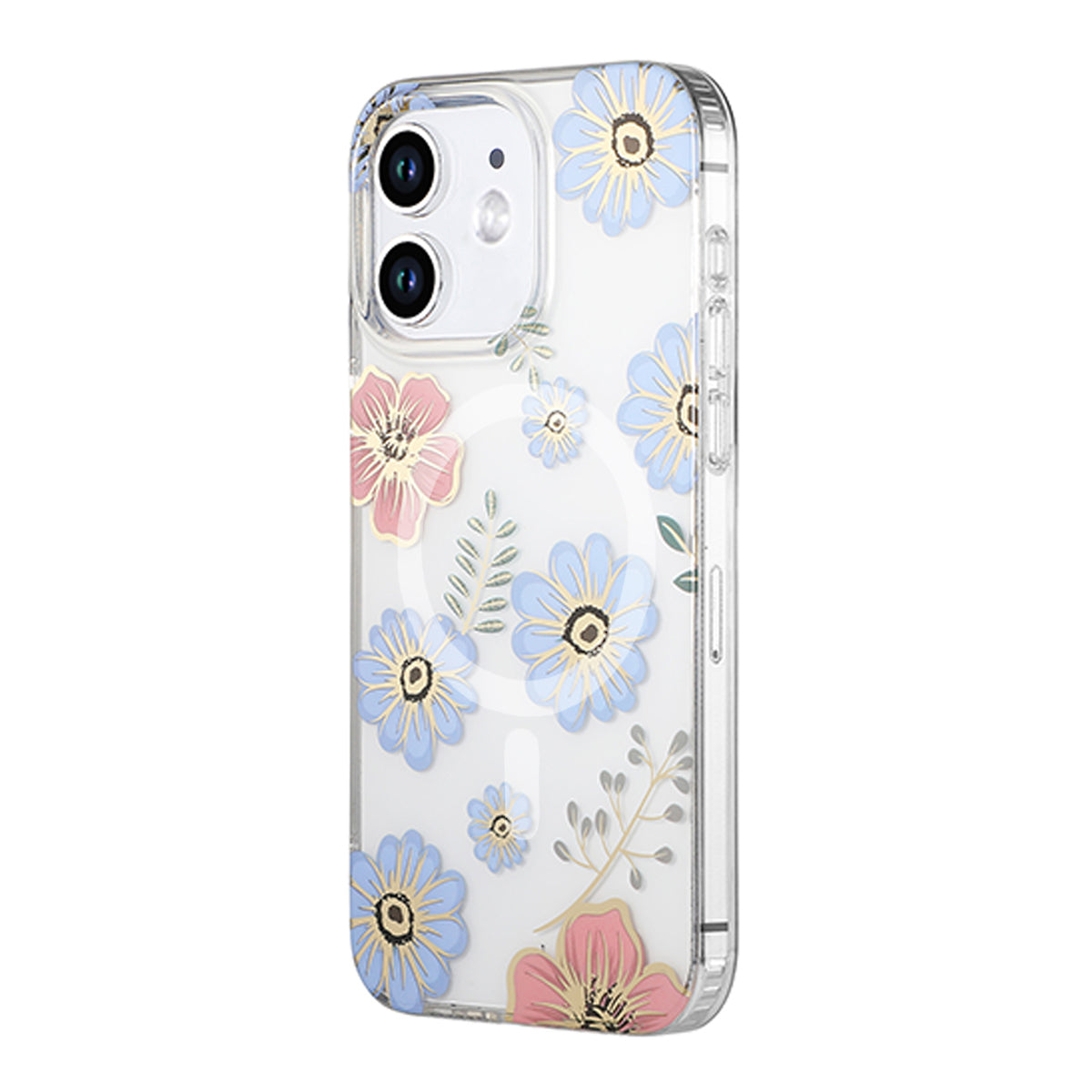 iPhone 11 Mobilskal MagSafe - Blommor Röd/Blå image 2
