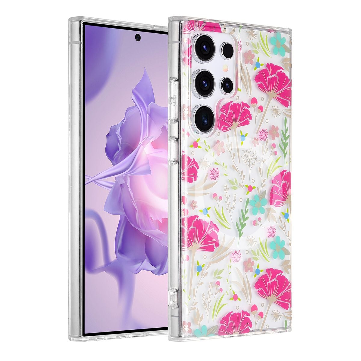 Samsung Galaxy S24 Ultra Mobilskal Magnet - Blommor och Kvistar image 1