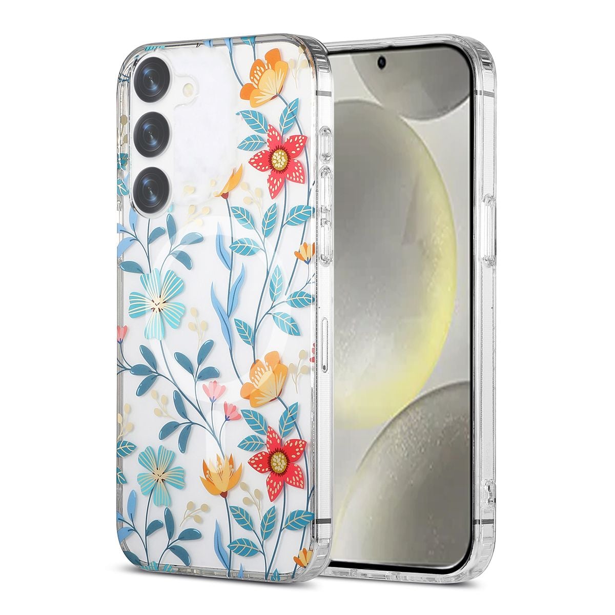 Samsung Galaxy S23 Mobilskal Magnet - Blommor och Kvistar image 1