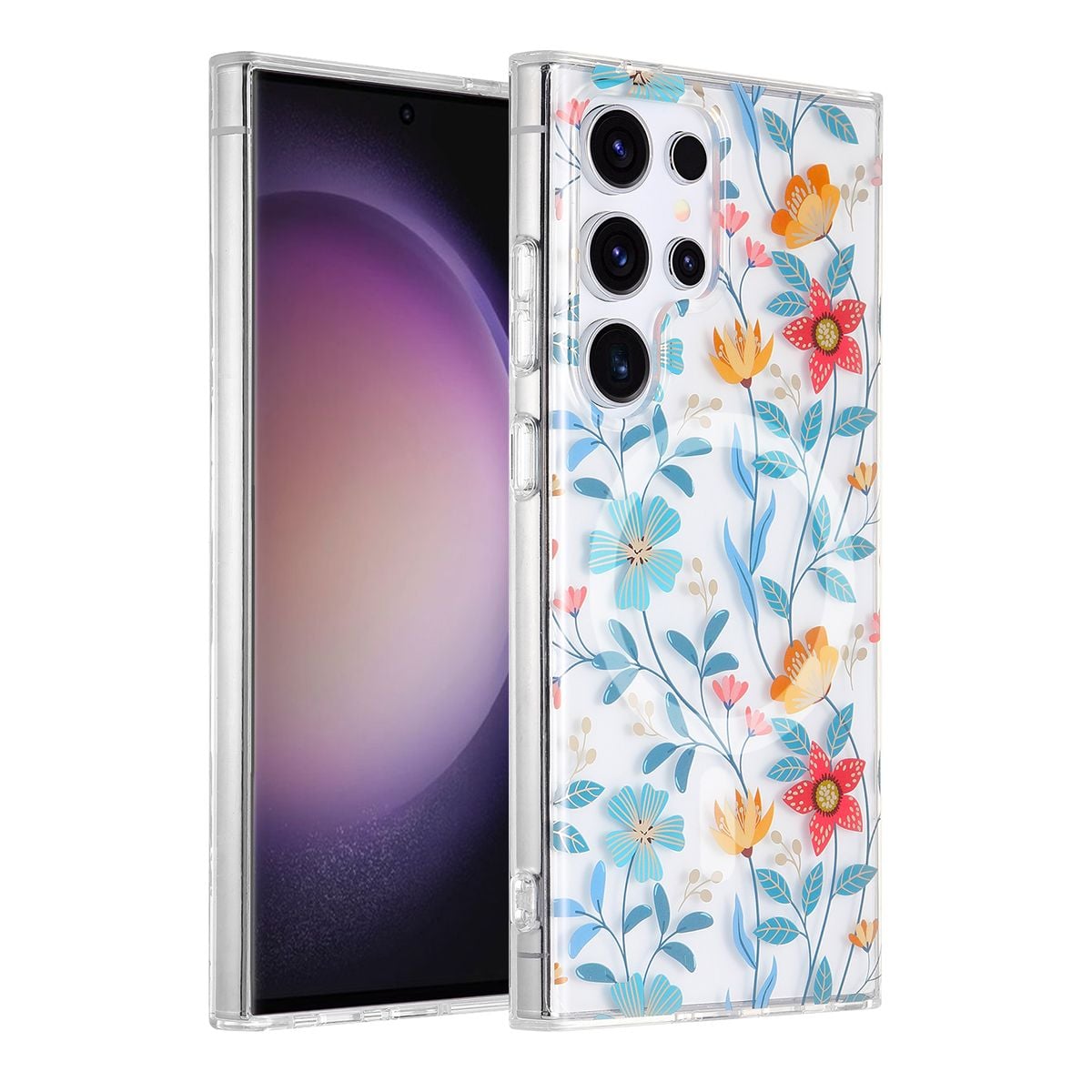 Skal Magnet för Samsung Galaxy S23 Ultra - Blommor och Kvistar image 1