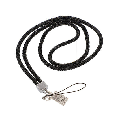 Mobilhalsband Snöre - Svart glitter image 1