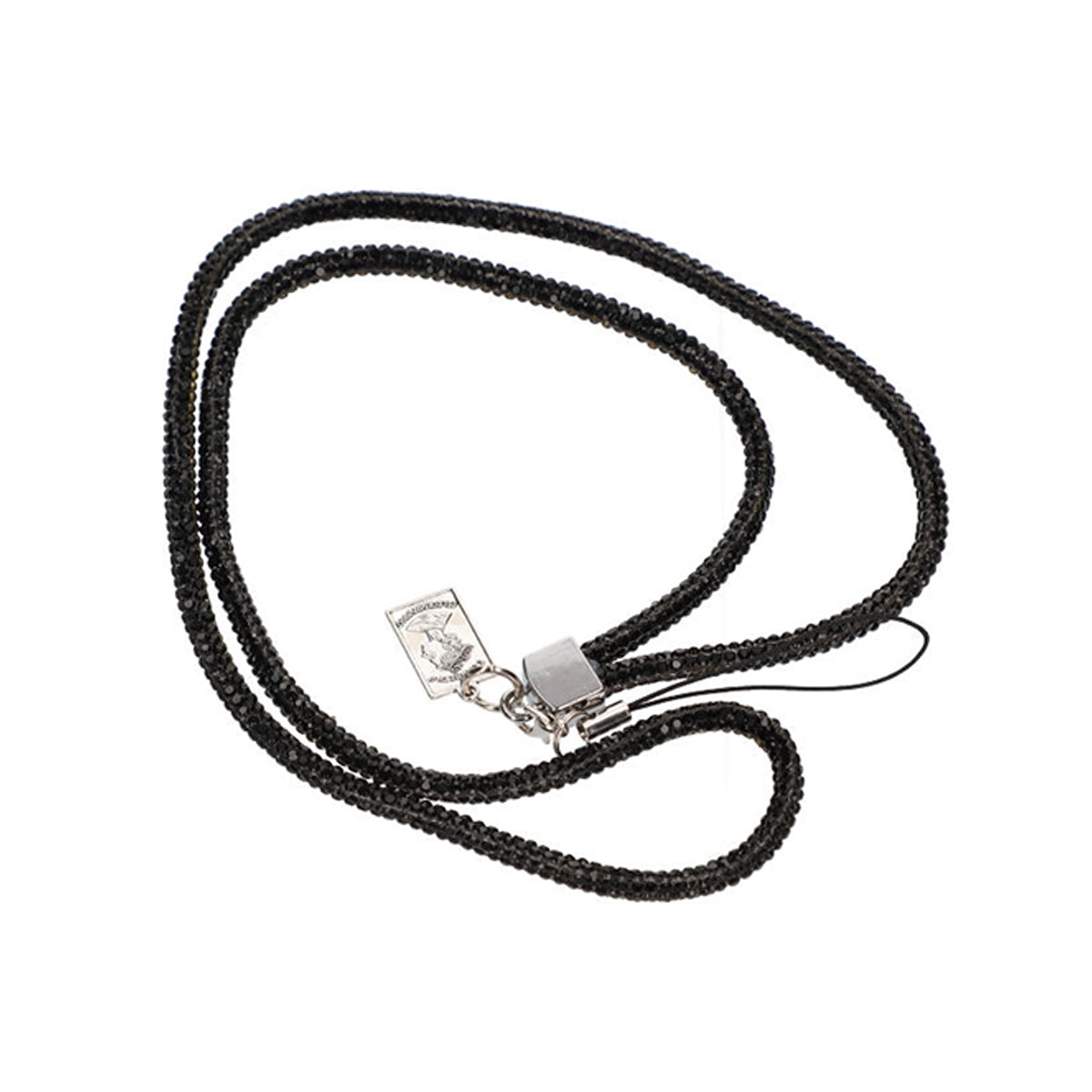 Mobilhalsband Snöre - Svart glitter image 3