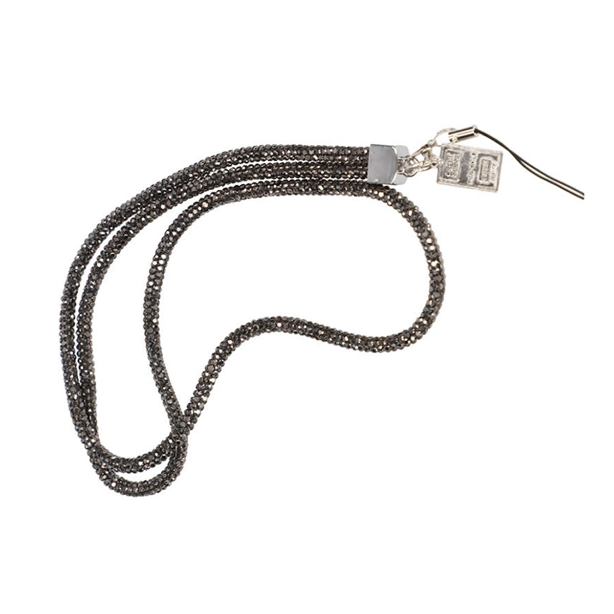 Mobilhalsband Snöre - Grå glitter image 3