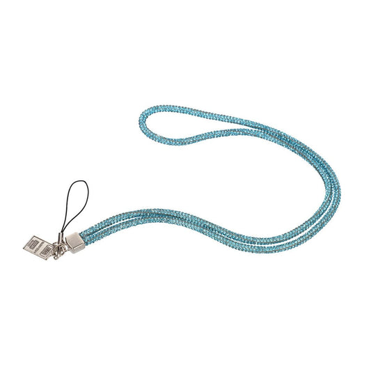 Mobilhalsband Snöre - Blå glitter image 3