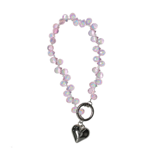 Strawberry crystal Pink 1 chain image 1