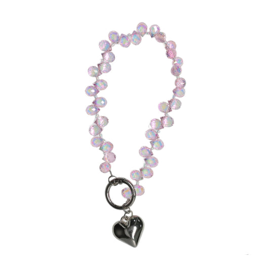 Strawberry crystal Pink 1 chain image 2