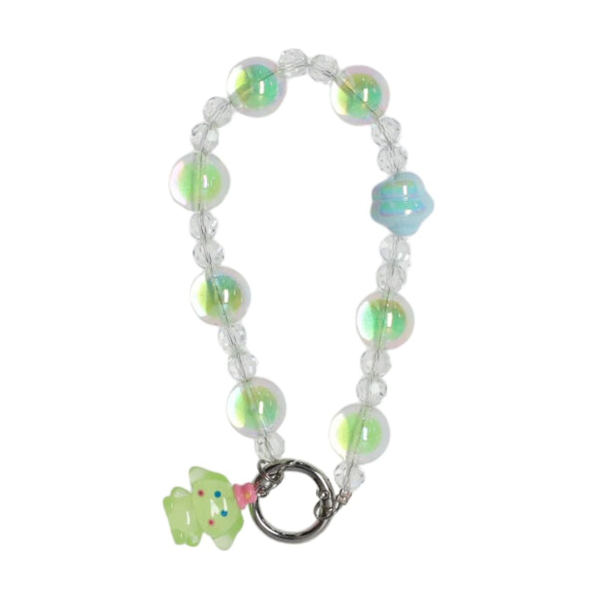Luminous pearl color Green+ cinnamon dog chain image 1