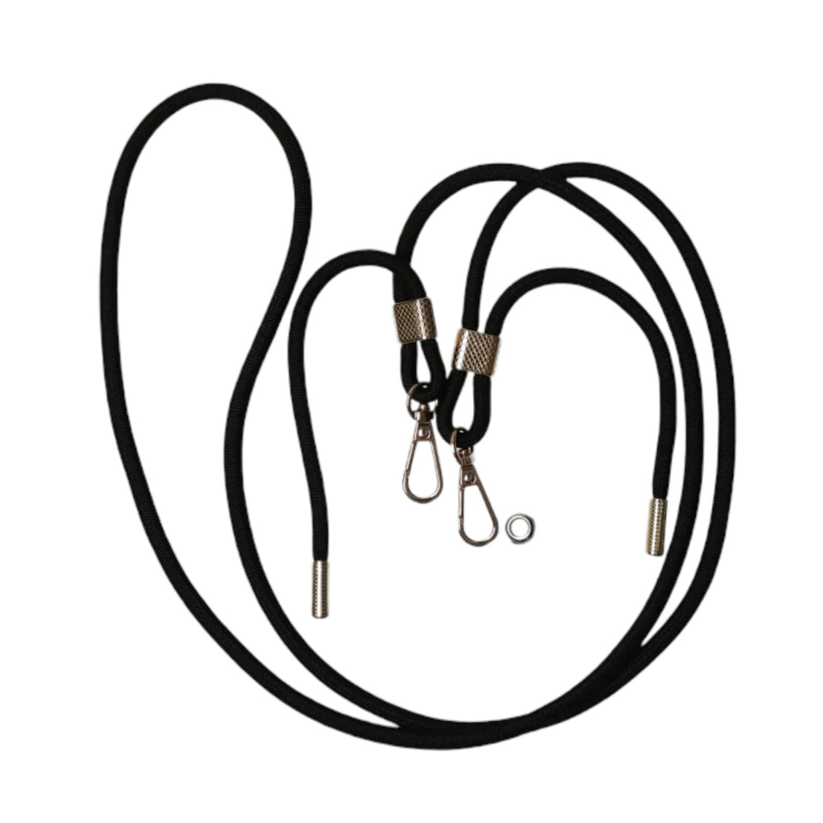 Mobilhalsband Universal dubbelfäste - Svart image 1
