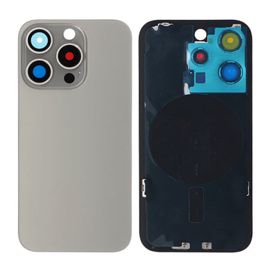 iPhone 15 Pro Baksida Glas med Magsafe Magnet - Grå image 1