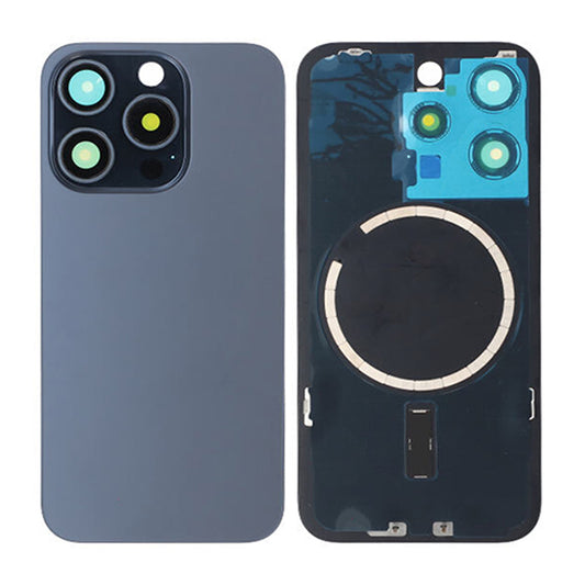 iPhone 15 Pro Baksida Glas med Magsafe Magnet - Blå image 1