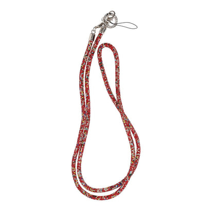 Mobilband Halsband 120cm - Flerfärgad Röd glitter image 2