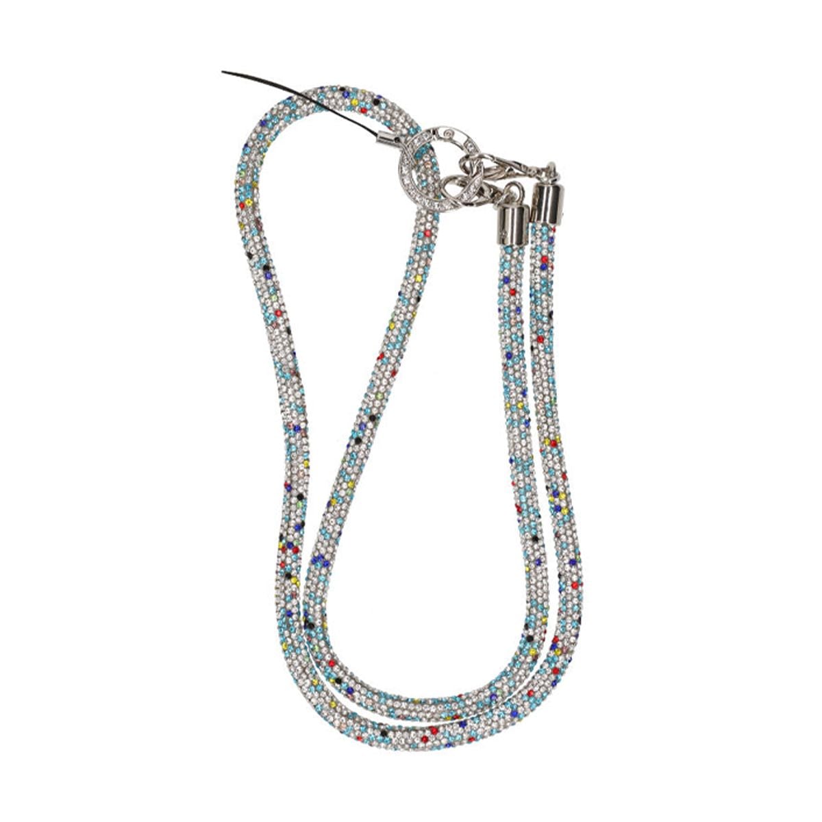 Mobilband Halsband 80cm - Flerfärgad glitter image 1