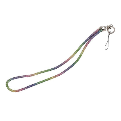 Mobilband Halsband 80cm - Regnbågsfärgad glitter image 3