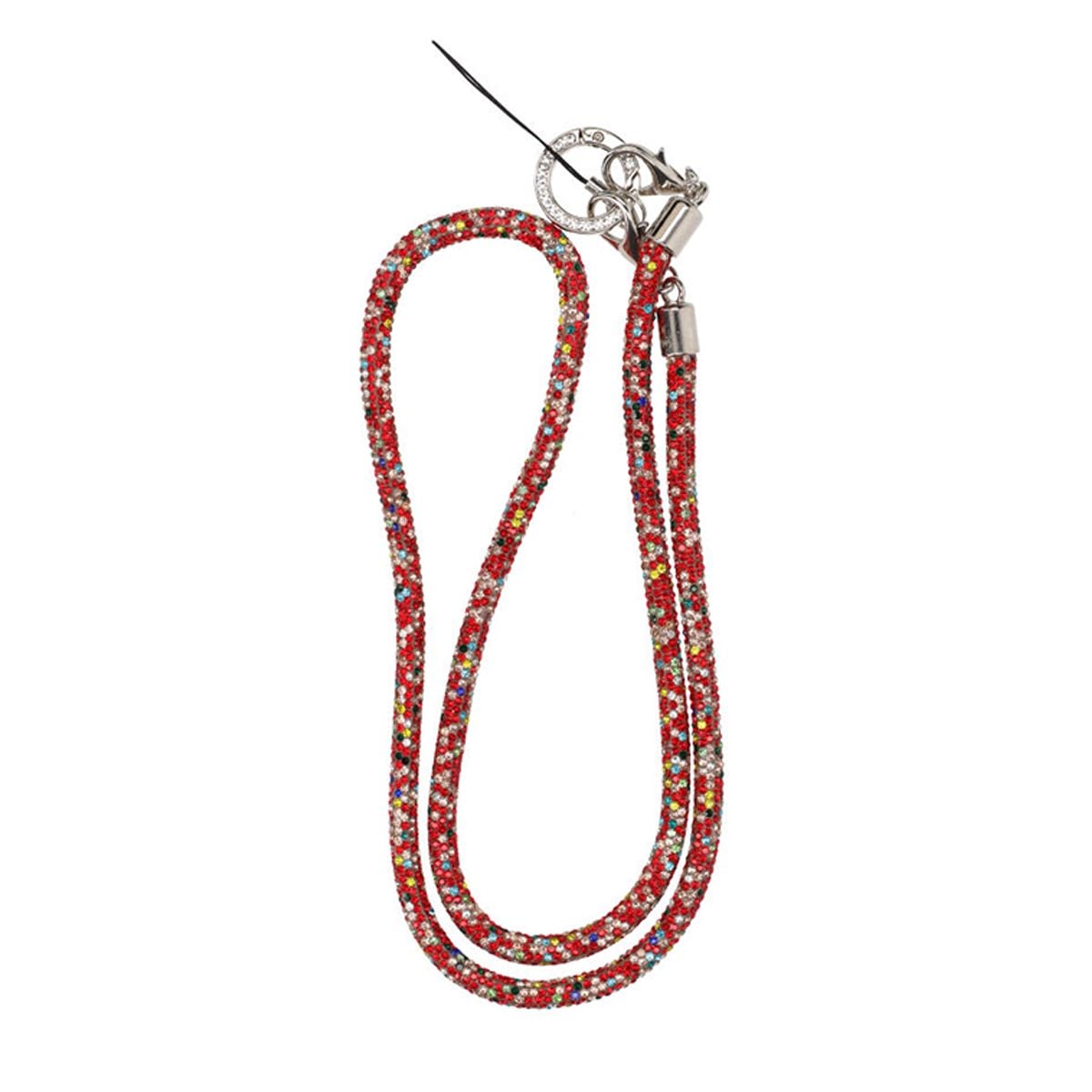 Mobilband Halsband 80cm - Flerfärgad Röd glitter image 1