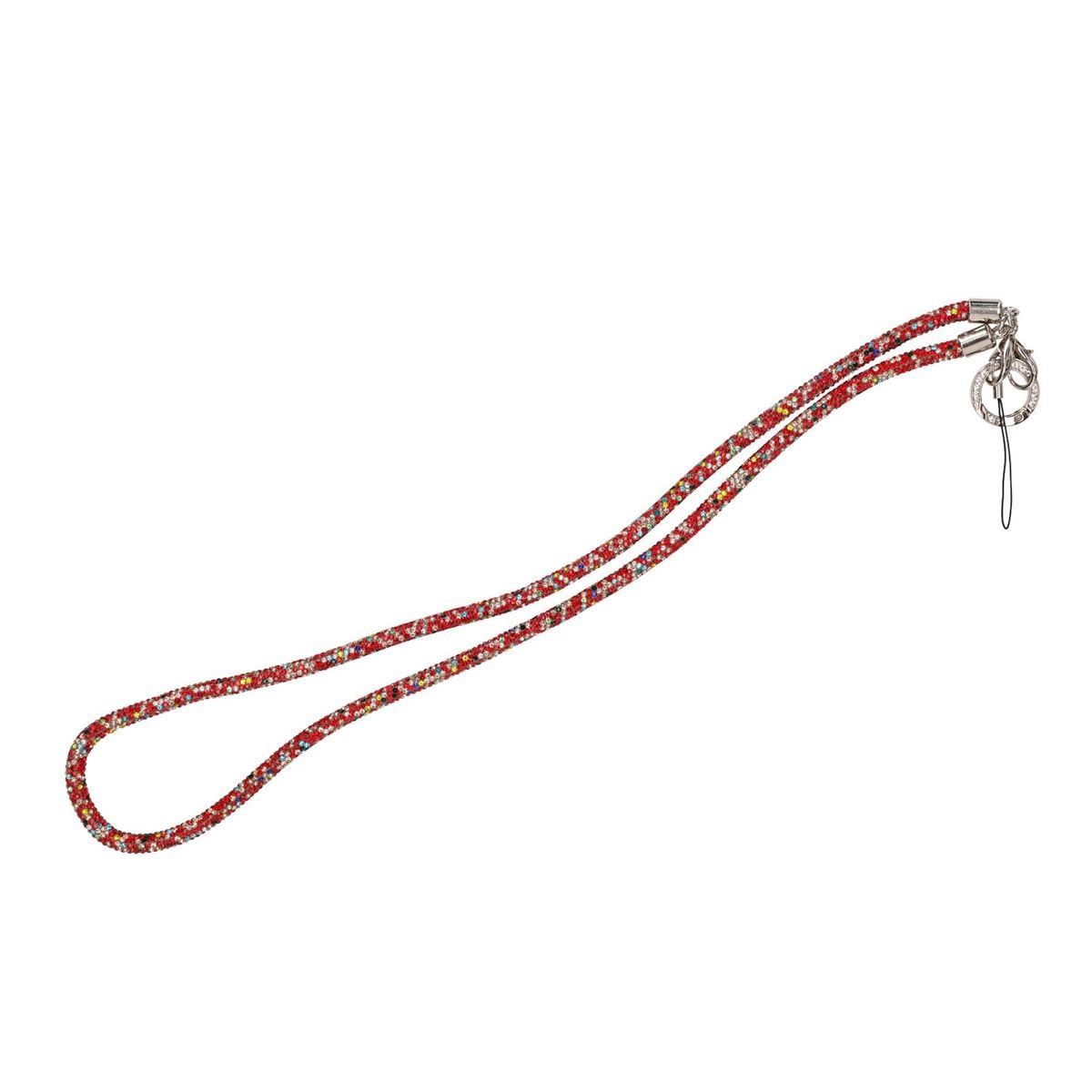 Mobilband Halsband 80cm - Flerfärgad Röd glitter image 3
