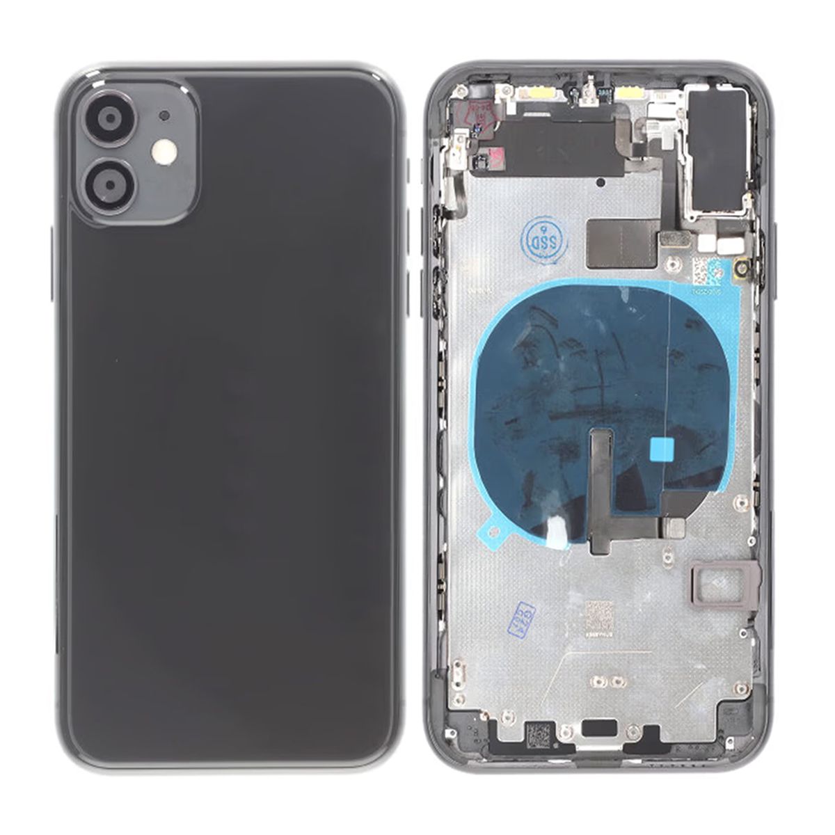 iPhone 11 Baksida med Komplett Ram Premium - Svart image 1