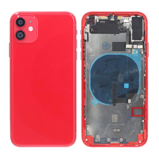 iPhone 11 Baksida med Komplett Ram Premium - Röd image 1