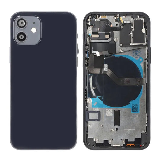 iPhone 12 Baksida med Komplett Ram OEM - Svart image 1
