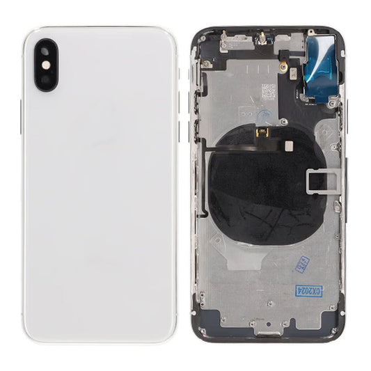 iPhone X Baksida med Komplett Ram Premium - Silver image 1