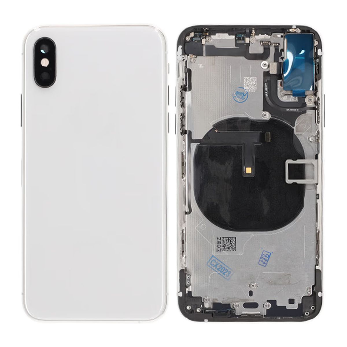 iPhone XS Baksida med Komplett Ram Premium - Silver image 1