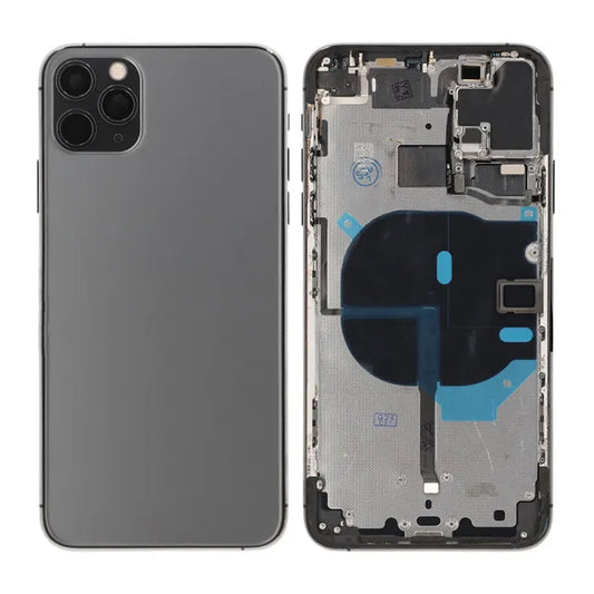 iPhone 11 Pro Max Baksida med Komplett Ram OEM - Svart image 1