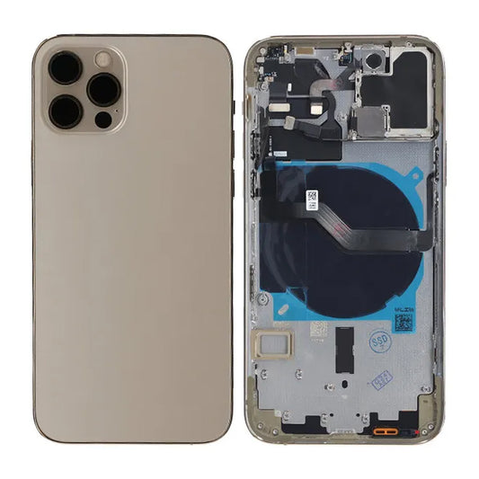 iPhone 12 Pro Baksida med Komplett Ram OEM - Guld image 1