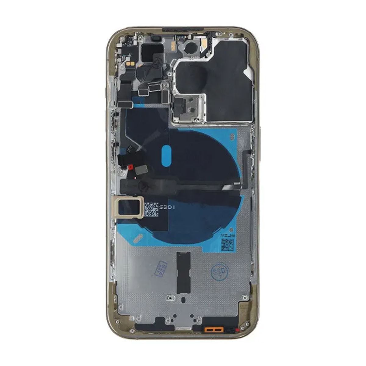 iPhone 14 Pro Baksida med Komplett Ram OEM - Guld image 3