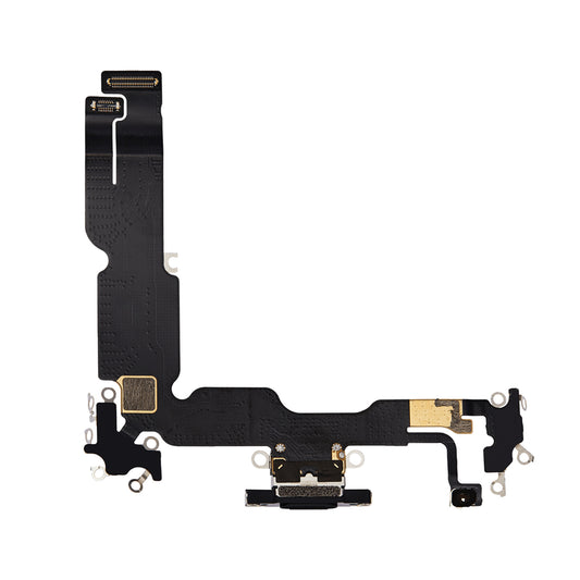 iPhone 15 Plus Laddkontakt med Flexkabel - Svart image 2