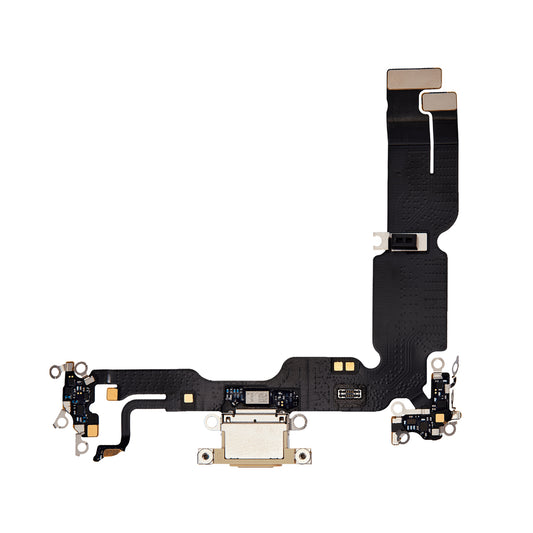 iPhone 15 Plus Laddkontakt med Flexkabel - Gul image 1