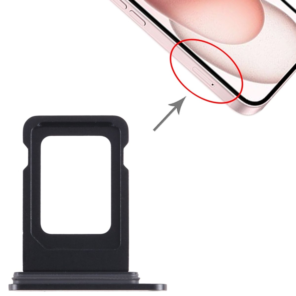 iPhone 15 Simkortshållare - Svart image 4
