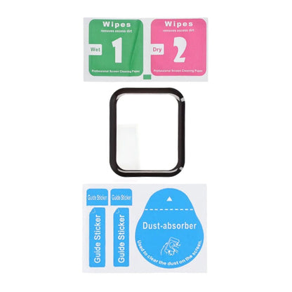 Skärmskydd Apple Watch Series 6 44mm Heltäckande Härdat Glas - Svart image 3