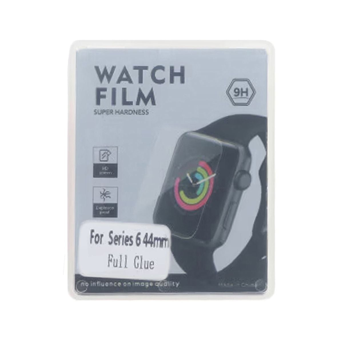 Skärmskydd Apple Watch Series 6 44mm Heltäckande Härdat Glas - Svart image 4