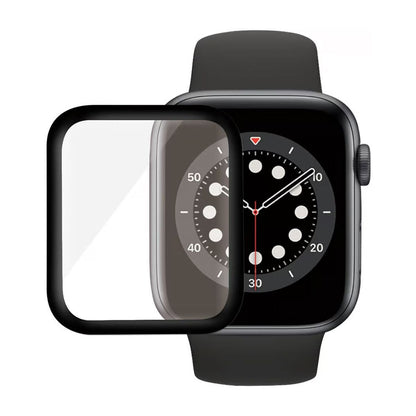 Skärmskydd Apple Watch Series 6 40mm Heltäckande Härdat Glas - Svart image 1