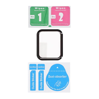 Skärmskydd Apple Watch SE 44mm Heltäckande Härdat Glas - Svart image 3